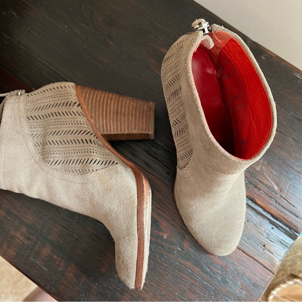 Coach Tan Suede Ankle Boots - Picture 6 of 9